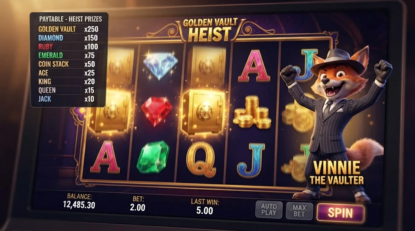 A close-up screenshot of a Betsoft 3D slot in play showing detailed character animation, reel symbols, and the game's paytable overlay