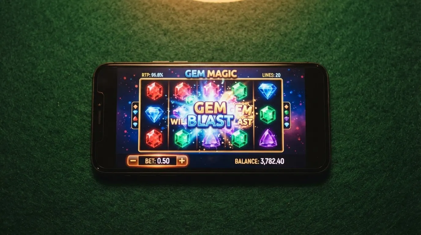 A colourful online pokie game screen showing a $0.10 bet selector and a balance of $10.00 with the spin button highlighted