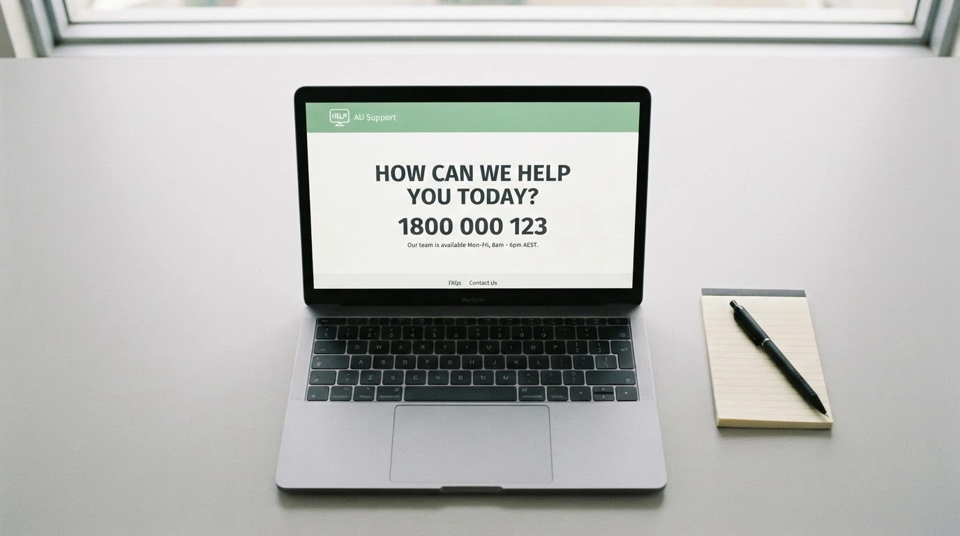 The Gambling Help Online interface or a support helpline displayed on a screen